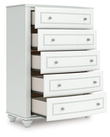 Kozlani - Five Drawer Chest - White