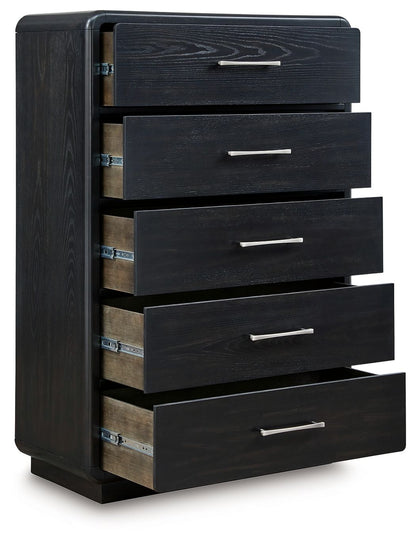 Rowanbeck - Five Drawer Chest - Black
