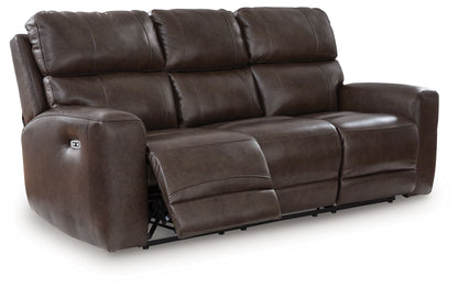 Crossplex - Power Reclining Sofa With Adjustable Headrest - Smoke