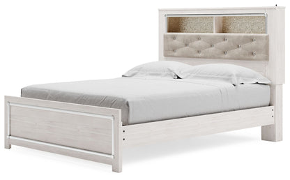 Altyra - Queen Panel Bookcase Bed With Roll Slats - White