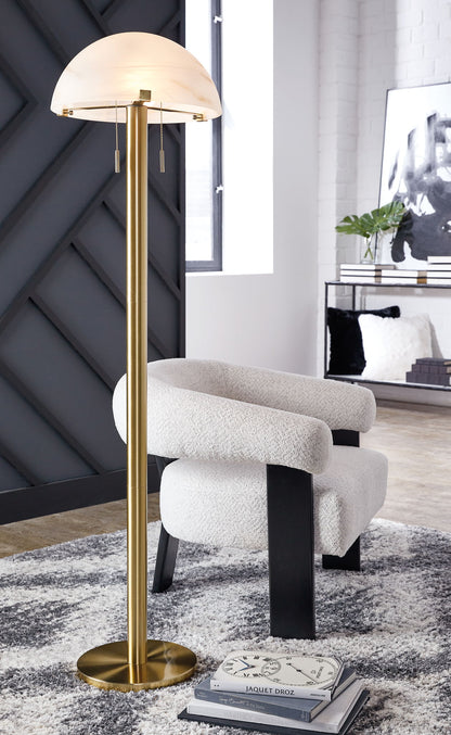 Tobbinsen - Metal Floor Lamp - Brass Finish