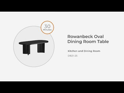 Rowanbeck - Oval Dining Room Table - Black