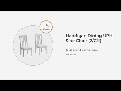 Haddigan - Dining UPH Side Chair (Set of 2) - Dark Brown
