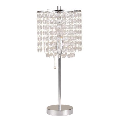 CHROME TABLE LAMP 19"H