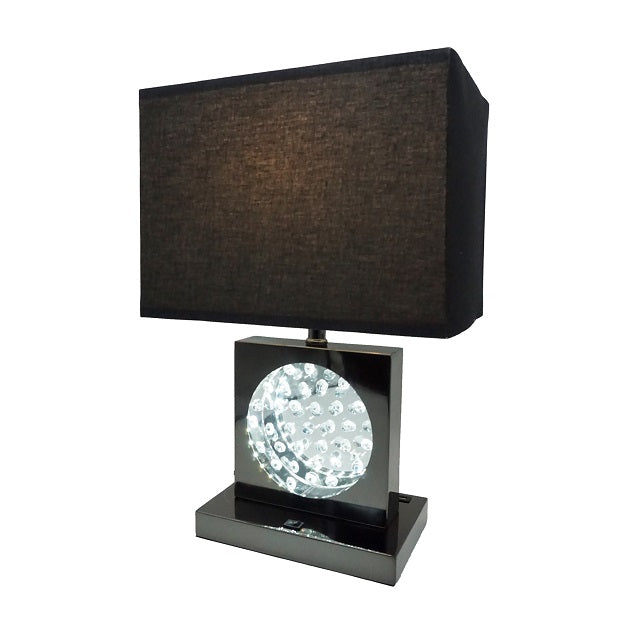 TABLE LAMP BLACK NICKEL-LED ACCENT