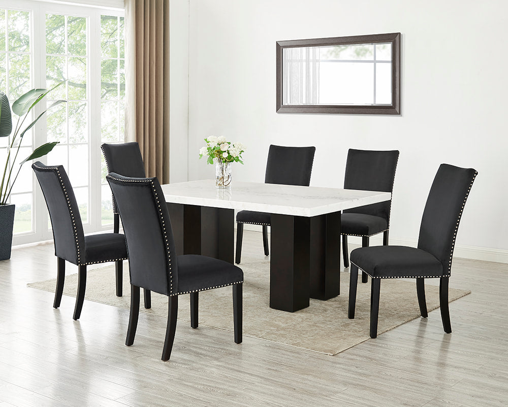 Finland - (GENUINE MARBLE) Table & 6-Chairs