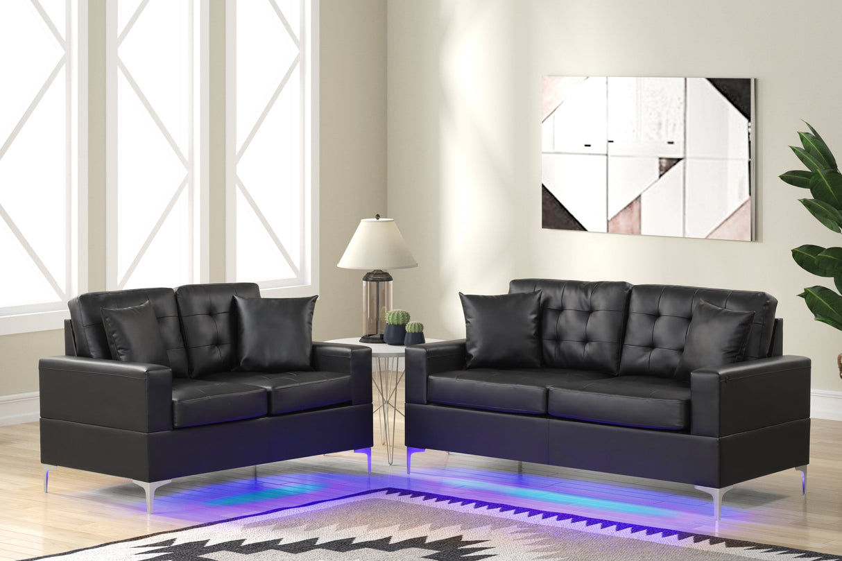 Miami - Sofa & Loveseat Set (LED LIGHTS)