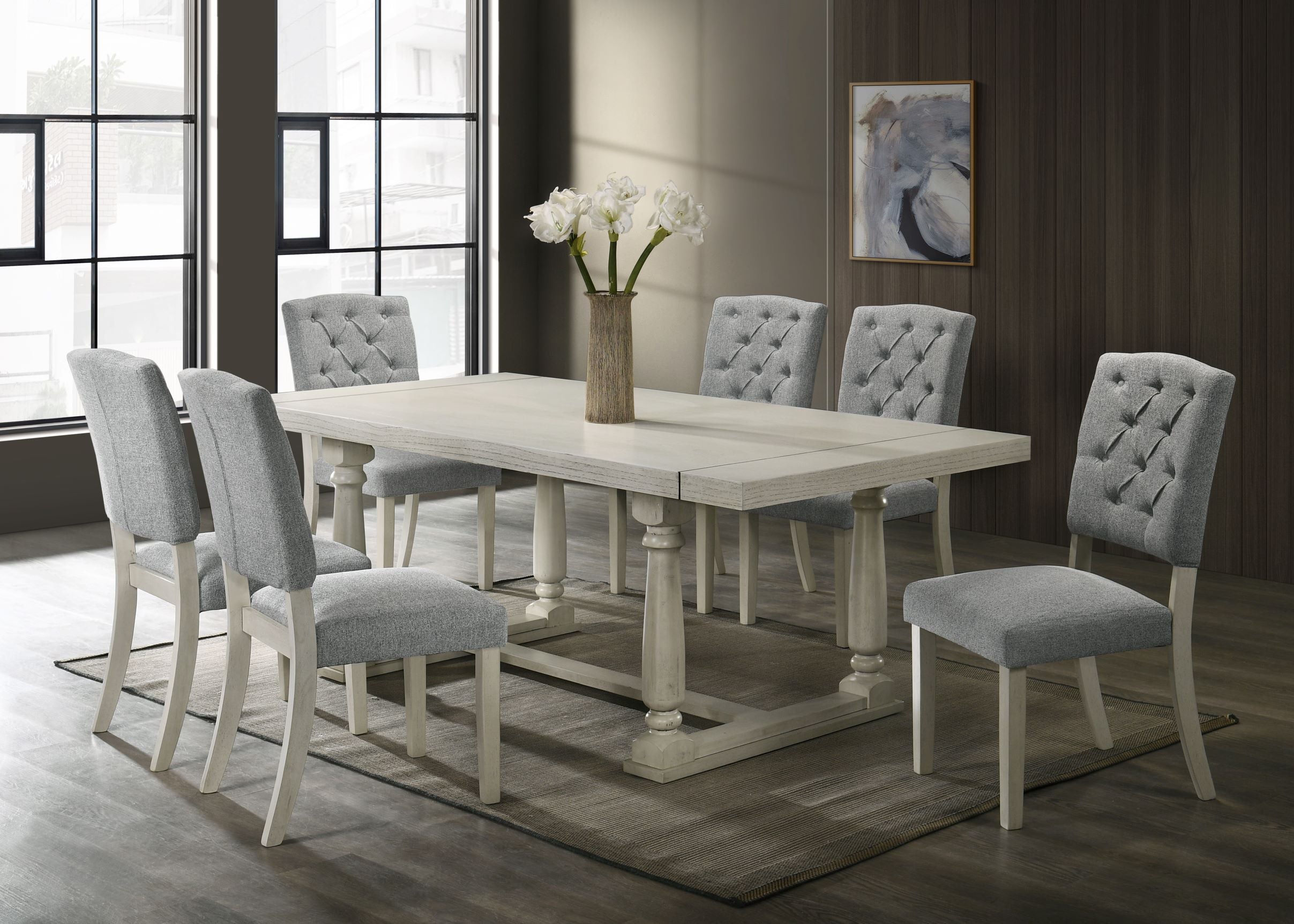 Henderson Antique Dining Table 6 Chair Set ETA 9 20