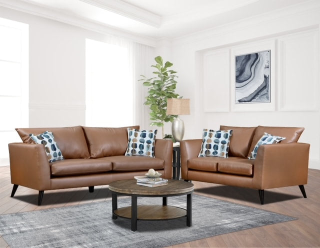 9000 - Rust Sofa & Loveseat Set